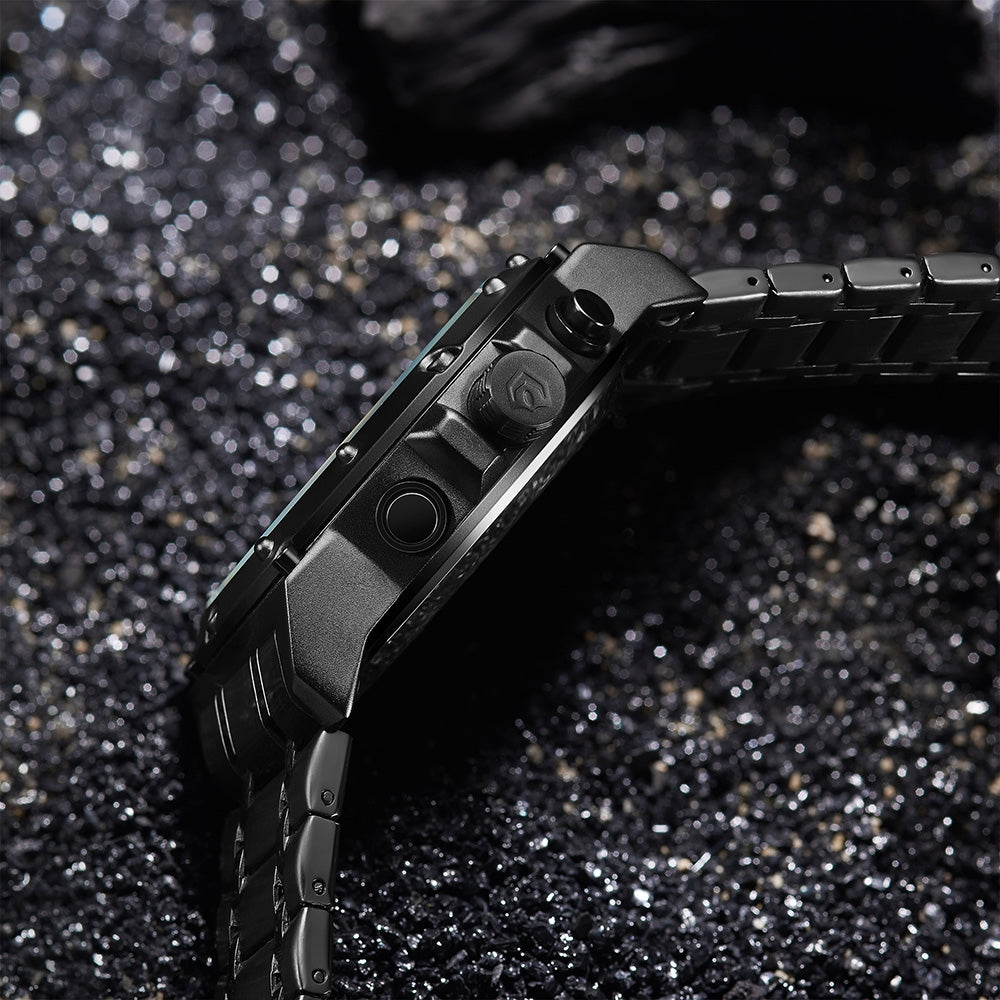 WEIDE Goblin Ion Steel Black Trim Watch