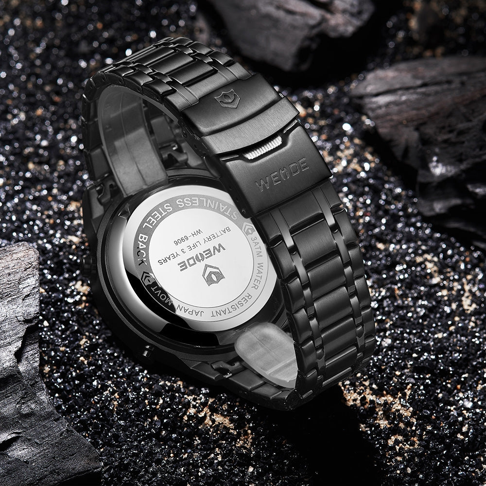 WEIDE Goblin Ion Steel Black Trim Watch