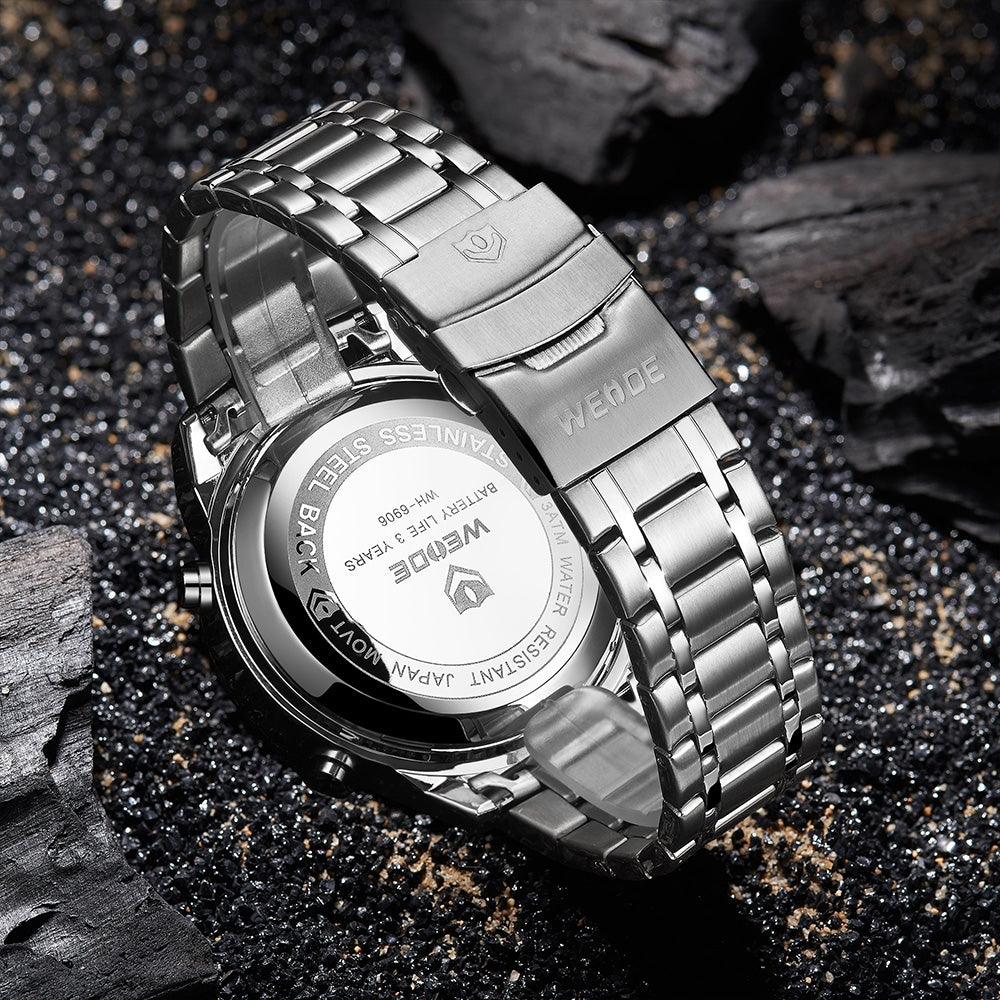 WEIDE Goblin Steel Silver/Black Watch