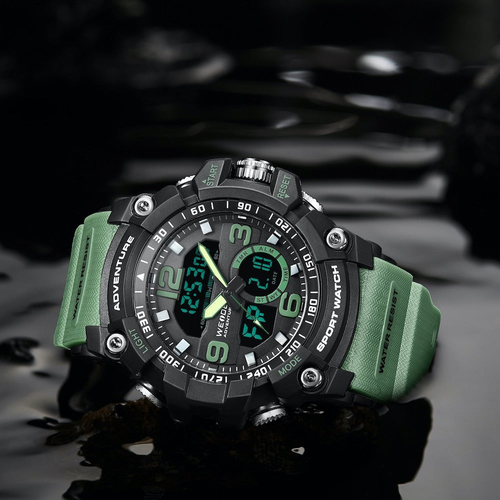 WEIDE Dakar Adventure Black/Green Watch