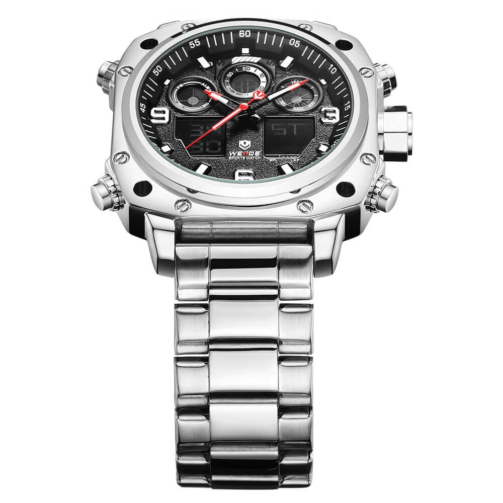 WEIDE Delta Steel Silver/Black Watch