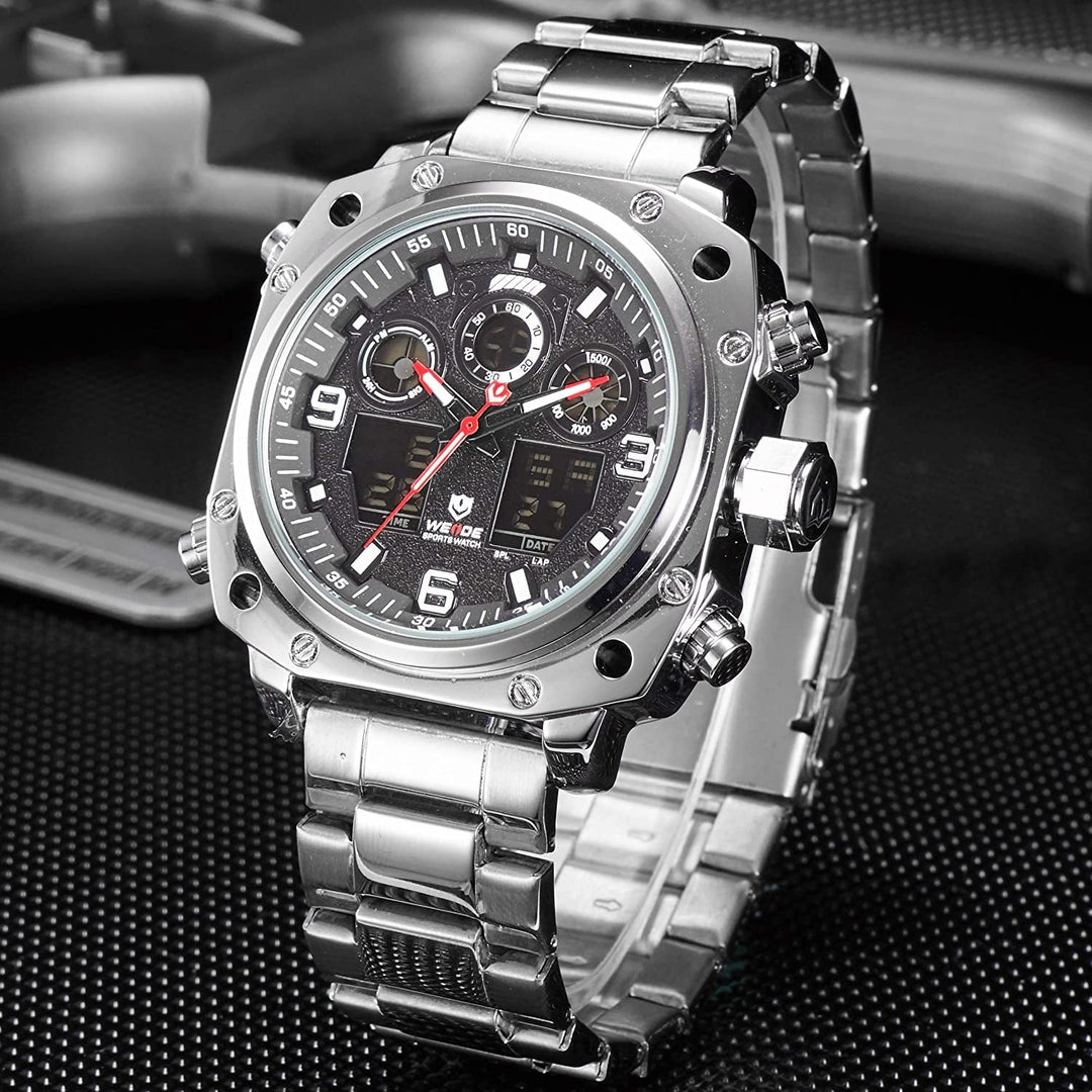 WEIDE Delta Steel Silver/Black Watch