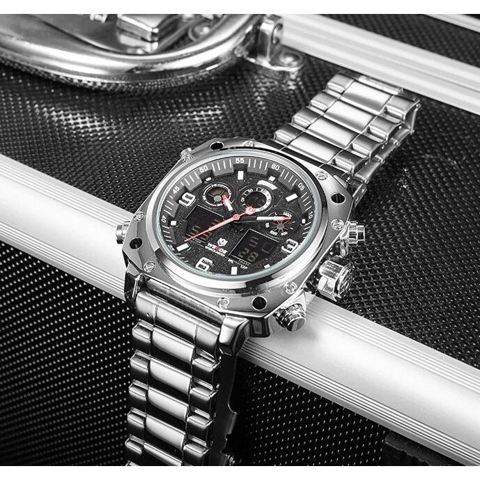 WEIDE Delta Steel Silver/Black Watch