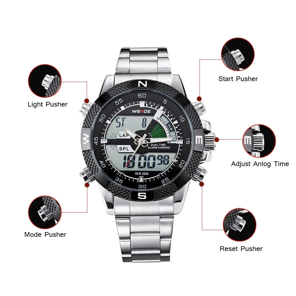 WEIDE Rainmaker Sport Steel Blue/Silver Watch