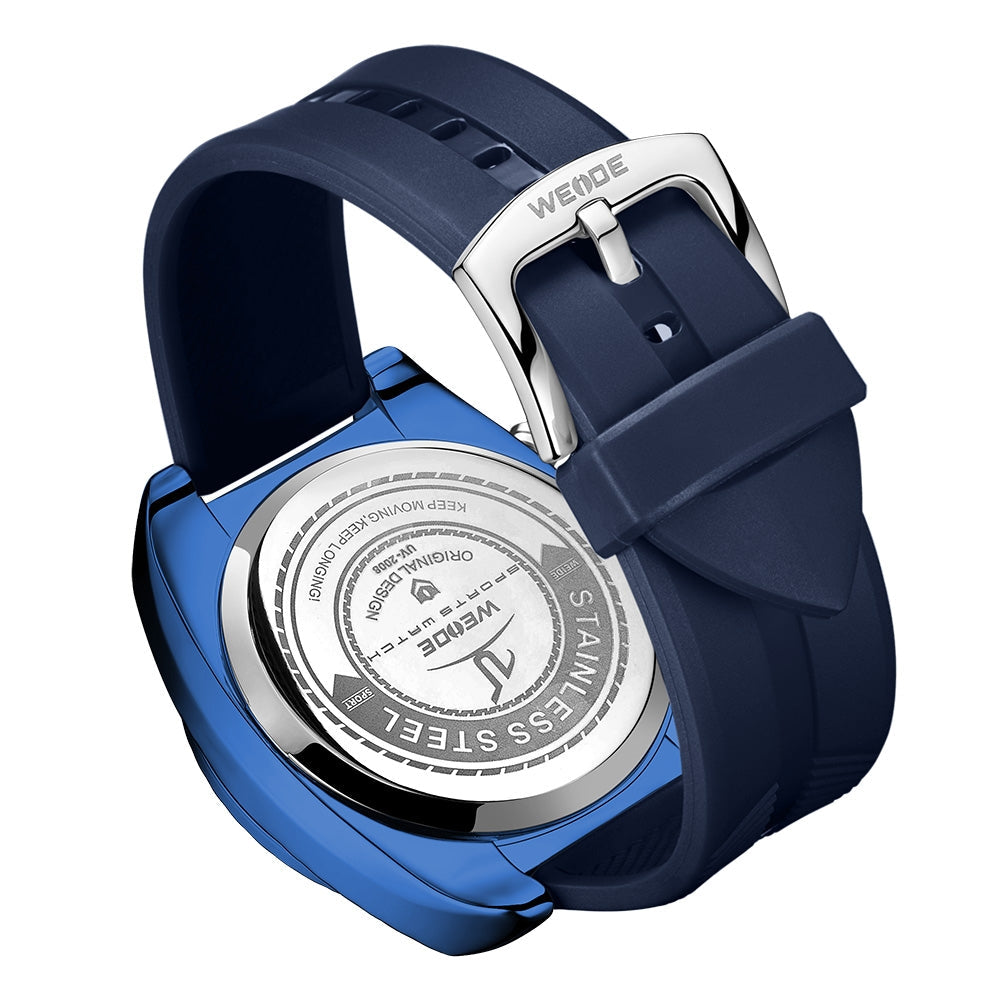 WEIDE Flash UV Blue Silicone Watch