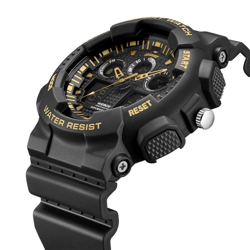 WEIDE Commando Black/Gold Trim Watch