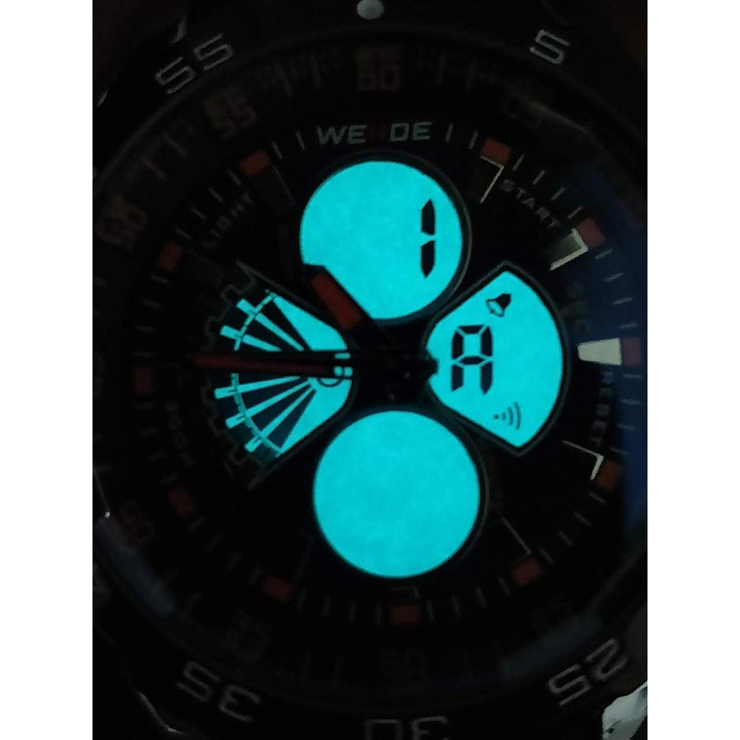 WEIDE Electro Dual Time Steel Infused Black/Yellow Watch
