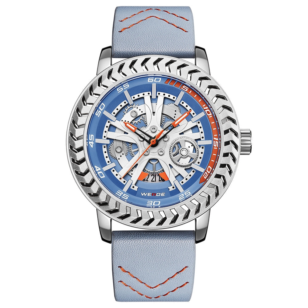 WEIDE Spoke 45mm Baby Blue Watch