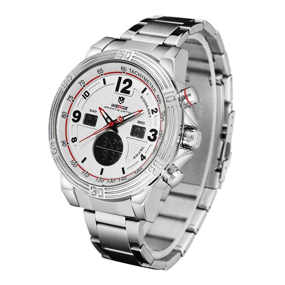 WEIDE Tachy Classic White Watch