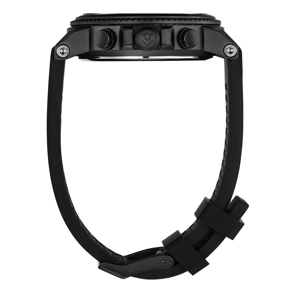 WEIDE Dual Time World City Silicone Black/Yellow Watch