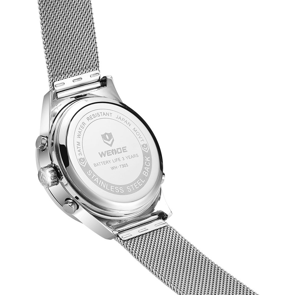 WEIDE Classic Mila Dual Time Silver/Black Watch