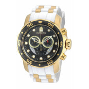 INVICTA Men's Colossus 48mm Pro Diver Silicone White Snow/Gold Watch