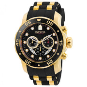 INVICTA Men's Colossus 49.5mm Pro Diver Silicone Black/Gold Watch