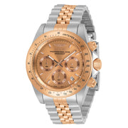 INVICTA Men's Speedway 39.5mm Jubilee Silver / Rose Gold / Cream Chronograph Watch