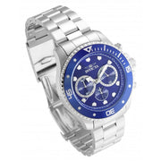 INVICTA Men's 45mm Classic Pro Diver Chronograph Silver/Blue Watch