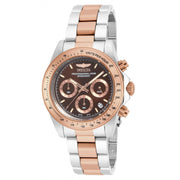 INVICTA Men's Speedway Daytona 39.5mm Two Tone Rose Gold / Brown Chronograph Watch