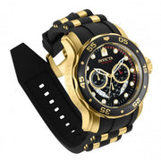 INVICTA Men's Colossus 49.5mm Pro Diver Silicone Black/Gold Watch