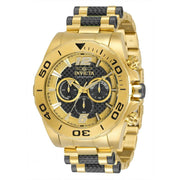 INVICTA Men's Speedway Carbon Fiber Chronograph 18k Gold Plated Watch