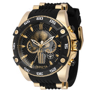 INVICTA Men's Marvel Limited Edition Punisher Chronograph Black / Gold Watch