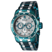 INVICTA Men's Pro Diver Colossus 48mm Silver / Aqua Green Steel Chronograph Watch