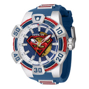 INVICTA Men's DC Comics Limited Edition Superman Automatic 52mm Blue / Red Silicone Steel Infused Watch