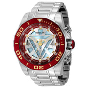 INVICTA Men's Marvel Limited Edition Iron Man Chronograph Steel Silver / Red Watch