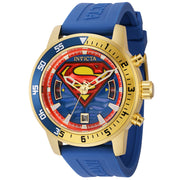 INVICTA Men's DC Comics Limited Edition Superman 45mm Gold / Blue / Red Silicone Strap Watch