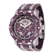 INVICTA Men's Elite Pro Diver 50mm Silver / Purple Ionic Steel Chronograph Watch