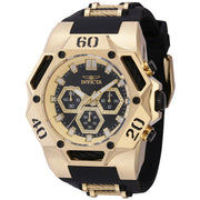 INVICTA Men's Coalition Forces 48mm Chronograph Steel Infused Silicone Gold / Black Watch