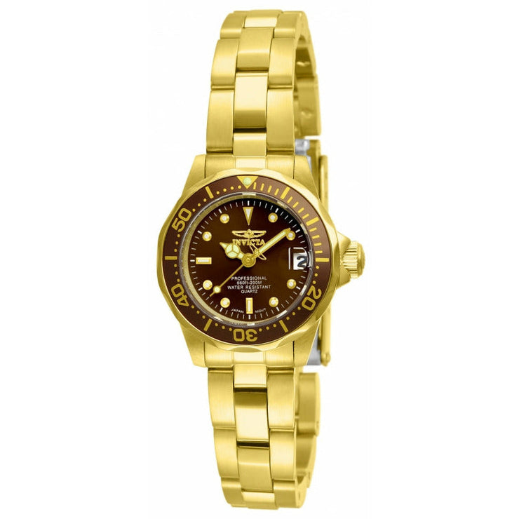 INVICTA Pro Diver Lady Petite 23.5mm Gold/Brown Watch