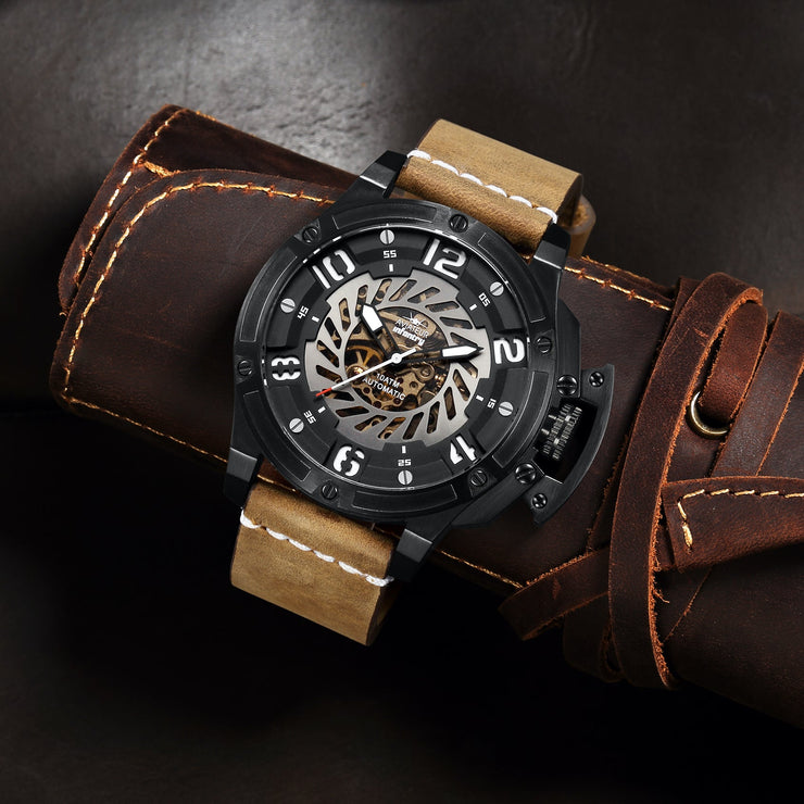 INFANTRY REVOLUTION AVIATEUR THUNDERBIRD SKELETON IONIC/TANNED BROWN Watch