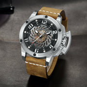 INFANTRY REVOLUTION AVIATEUR THUNDERBIRD SKELETON SILVER/BROWN Watch