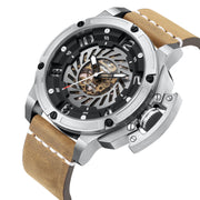 INFANTRY REVOLUTION AVIATEUR THUNDERBIRD SKELETON SILVER/BROWN Watch