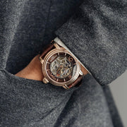 THOMAS EARNSHAW LONGCASE GRANDE SKELETON AUTOMATIC Brandy Rose Gold  ES-8011-07 Watch