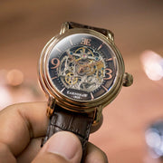 THOMAS EARNSHAW LONGCASE GRANDE SKELETON AUTOMATIC Brandy Rose Gold  ES-8011-07 Watch