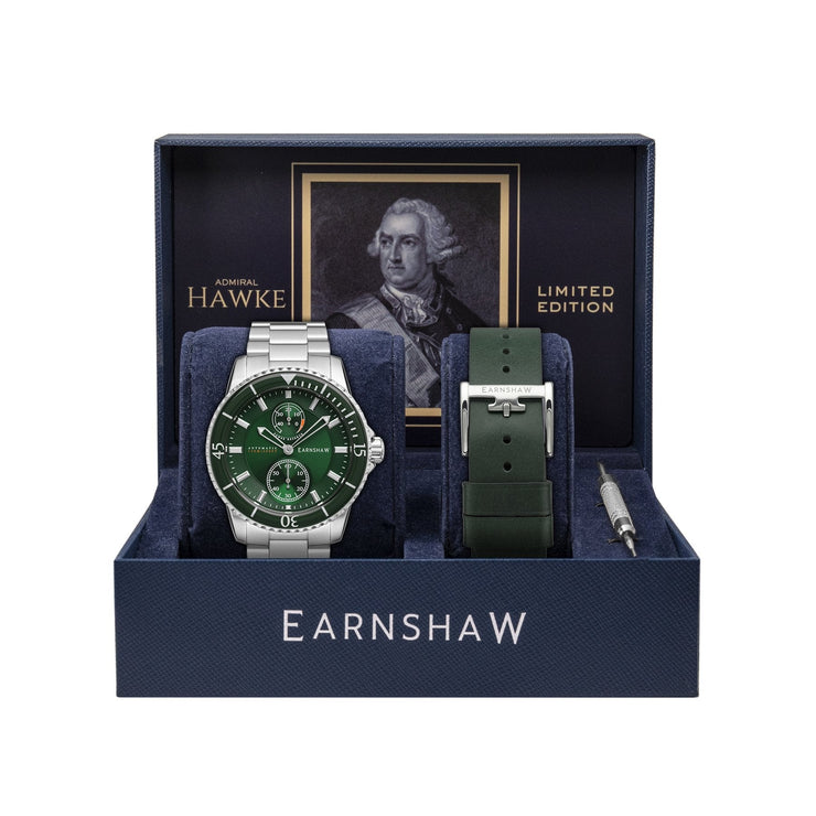 THOMAS EARNSHAW Hawke Power Reserve Lincoln Green Watch