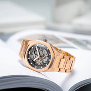 THOMAS EARNSHAW DRAKE SKELETON AUTOMATIC Treasury Rose Gold Watch