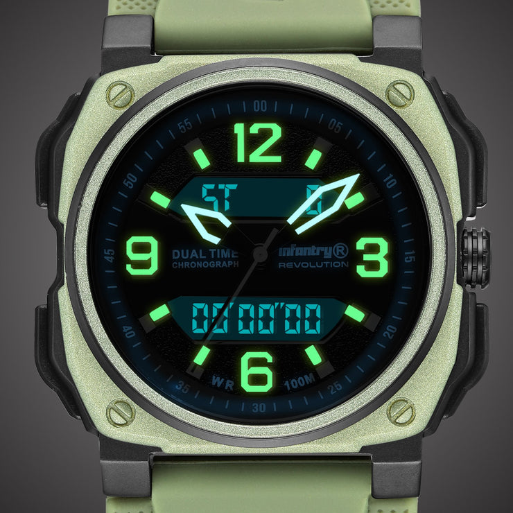 Revolution Dual Time Military Green