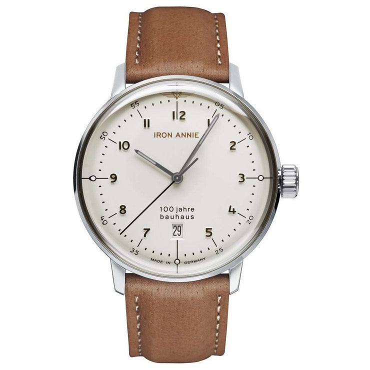 IRON ANNIE Bauhaus Cream/Tan Watch