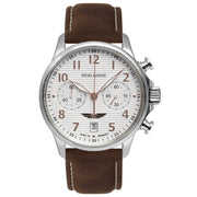 IRON ANNIE WELLBLECH Chronograph Twin Engine White/Brown Watch