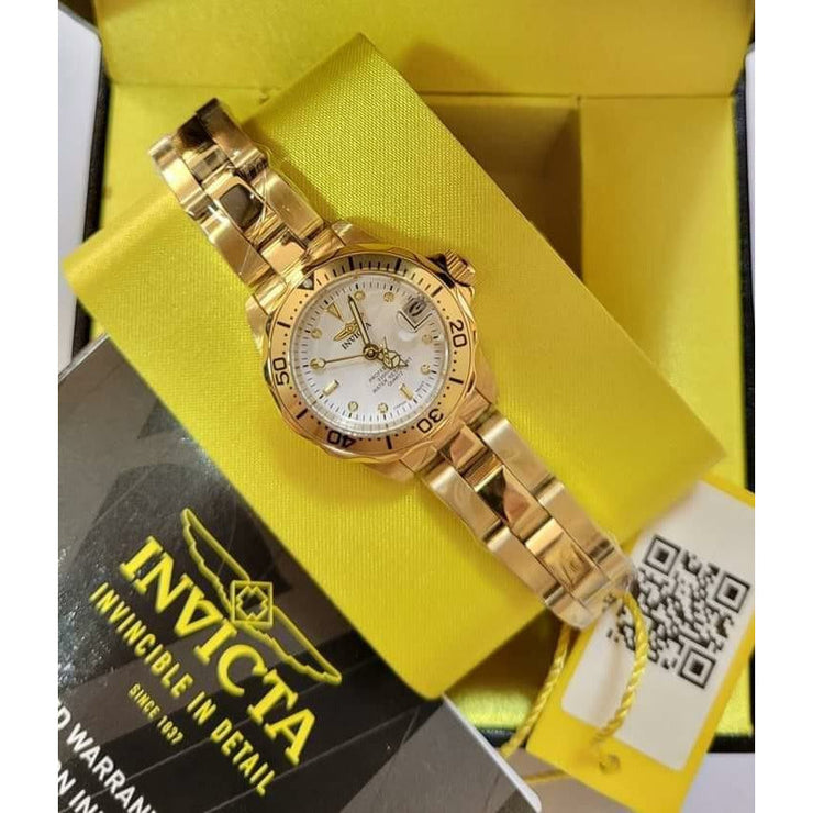 INVICTA Pro Diver Lady Petite 24mm Gold/White Watch