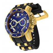 INVICTA Men's Colossus 49.5mm Pro Diver Silicone Blue/Gold Watch