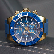 INVICTA Men's Aviator Silicone Blue 49mm Watch