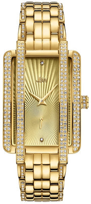 Mink .12 ctw Diamond 18K Gold-Plated Stainless Steel Watch