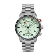 ZEPPELIN Men's Eurofighter Typhoon Night-Glow Chronograph Steel Watch